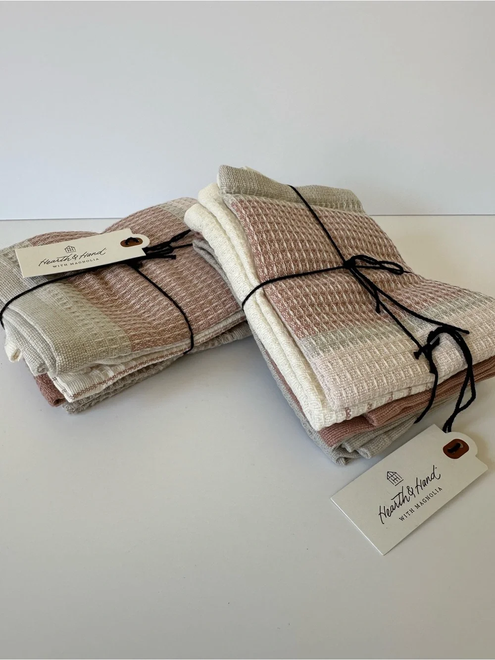 NWT Hearth & Hand with Magnolia Waffle Dishcloths multi-toned